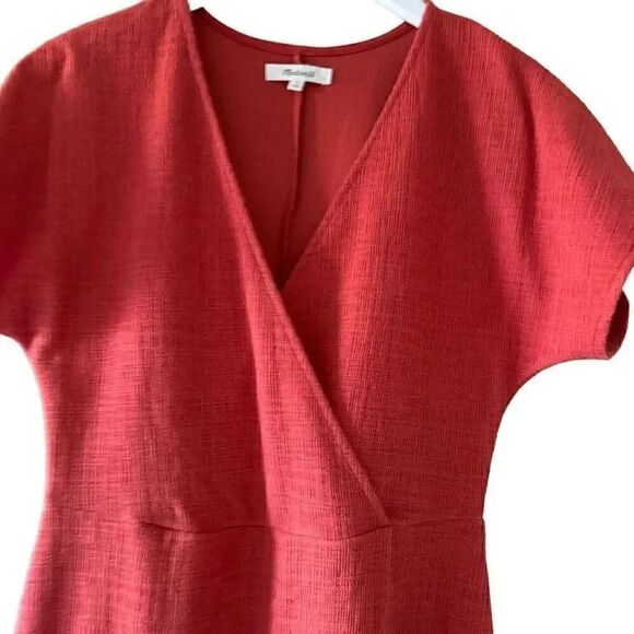 Madewell Cross-Front Bohemian Flutter-Sleeve Mini Dress  flattering SZ S#2099 - Picture 7 of 16